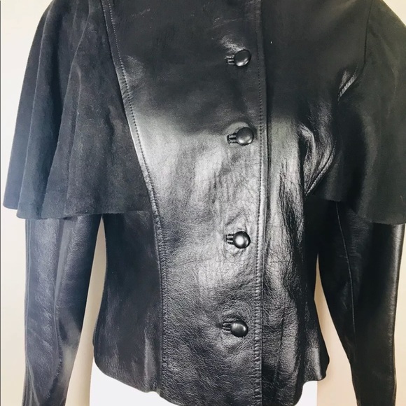 Shuo yu samurai cropped leather suede jacket - Picture 3 of 8